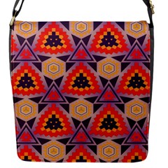 Triangles Honeycombs And Other Shapes Pattern			flap Closure Messenger Bag (s) by LalyLauraFLM