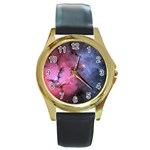 TRIFID NEBULA Round Gold Metal Watches Front