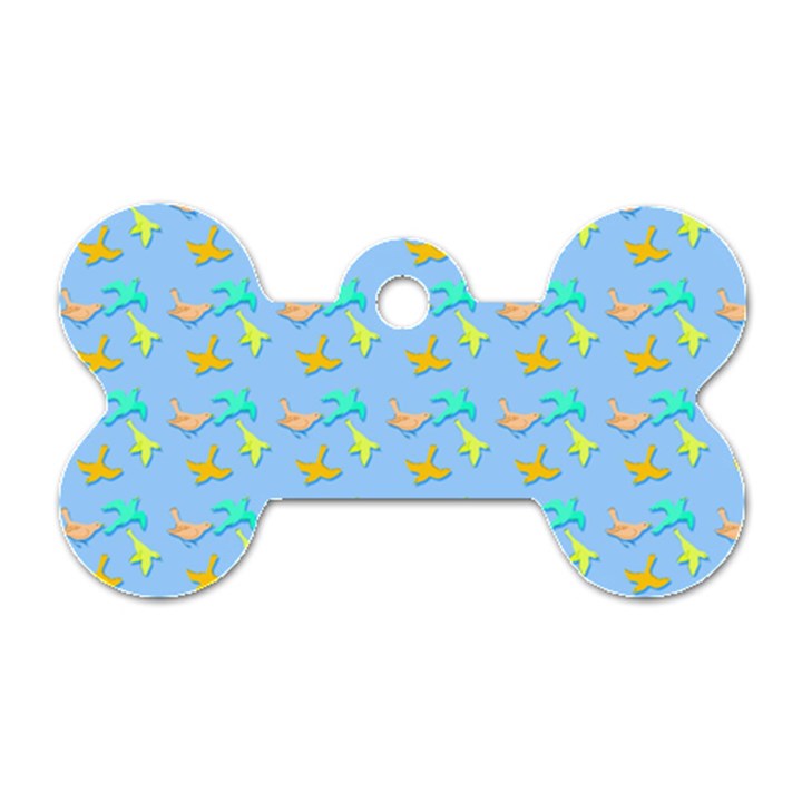 Birds Pattern2 Dog Tag Bone (One Side)