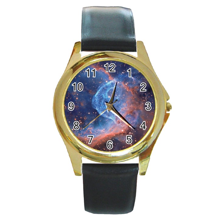 THOR S HELMET Round Gold Metal Watches