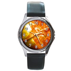 Solar Flare 2 Round Metal Watches