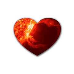 Solar Flare 1 Heart Coaster (4 Pack)  by trendistuff