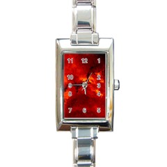 Rosette Nebula 2 Rectangle Italian Charm Watches by trendistuff