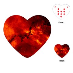 Rosette Nebula 2 Playing Cards (heart)  by trendistuff