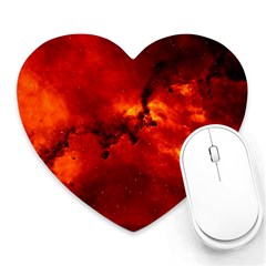 Rosette Nebula 2 Heart Mousepads by trendistuff