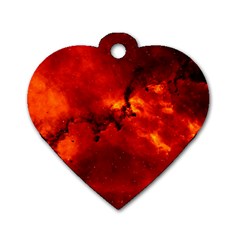 Rosette Nebula 2 Dog Tag Heart (two Sides) by trendistuff