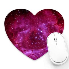 Rosette Nebula 1 Heart Mousepads by trendistuff