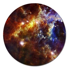 Rosette Cloud Magnet 5  (round) by trendistuff