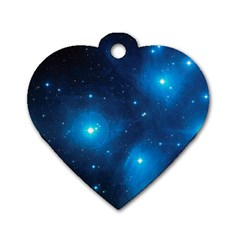 Pleiades Dog Tag Heart (two Sides) by trendistuff