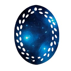 Pleiades Oval Filigree Ornament (2-side)  by trendistuff