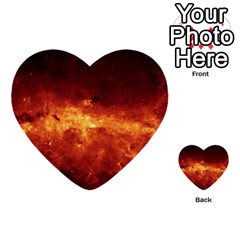 Milky Way Clouds Multi-purpose Cards (heart)  by trendistuff