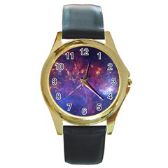 Milky Way Center Round Gold Metal Watches by trendistuff