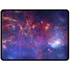 Milky Way Center Fleece Blanket (large)  by trendistuff