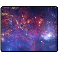 Milky Way Center Double Sided Fleece Blanket (medium)  by trendistuff