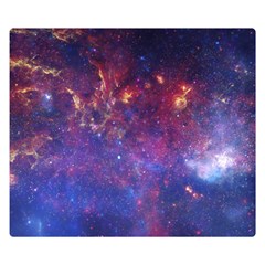 Milky Way Center Double Sided Flano Blanket (small)  by trendistuff