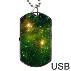 Hydrocarbons In Space Dog Tag Usb Flash (two Sides)  by trendistuff