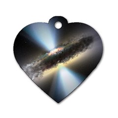 Hidden Black Hole Dog Tag Heart (two Sides) by trendistuff