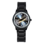 HIDDEN BLACK HOLE Stainless Steel Round Watches Front