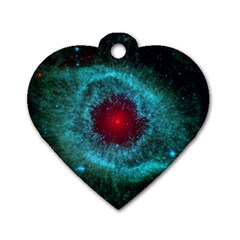 Helix Nebula Dog Tag Heart (two Sides) by trendistuff