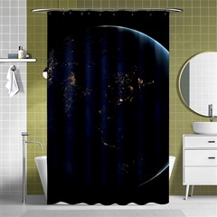 Global Night Shower Curtain 48  X 72  (small)  by trendistuff