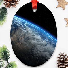 Earth Orbit Ornament (oval)  by trendistuff