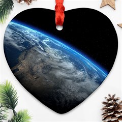 Earth Orbit Ornament (heart)  by trendistuff