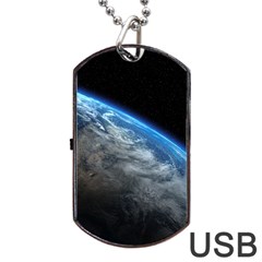 Earth Orbit Dog Tag Usb Flash (two Sides)  by trendistuff