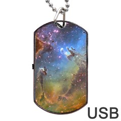 Eagle Nebula Dog Tag Usb Flash (one Side) by trendistuff