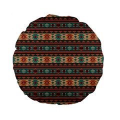 Southwest Design Turquoise And Terracotta Standard 15  Premium Flano Round Cushions by SouthwestDesigns