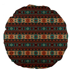 Southwest Design Turquoise And Terracotta Large 18  Premium Flano Round Cushions by SouthwestDesigns