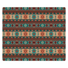 Southwest Design Turquoise And Terracotta Double Sided Flano Blanket (small)  by SouthwestDesigns