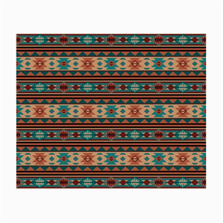 Southwest Design Turquoise and Terracotta Small Glasses Cloth (2-Side)