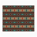 Southwest Design Turquoise and Terracotta Small Glasses Cloth (2-Side) Back