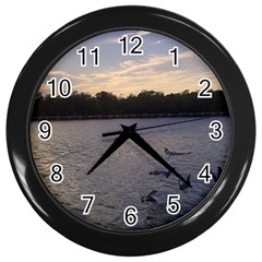 Intercoastal Seagulls 3 Wall Clocks (black) by Jamboo