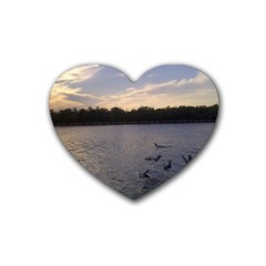 Intercoastal Seagulls 3 Rubber Coaster (heart) 