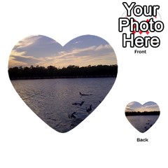 Intercoastal Seagulls 3 Multi-purpose Cards (heart)  by Jamboo