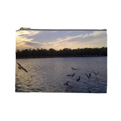 Intercoastal Seagulls 3 Cosmetic Bag (large)  by Jamboo