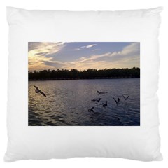 Intercoastal Seagulls 3 Large Cushion Cases (two Sides)  by Jamboo