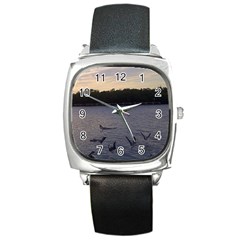 Intercoastal Seagulls 3 Square Metal Watches