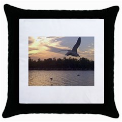 Intercoastal Seagulls 4 Throw Pillow Cases (black) by Jamboo