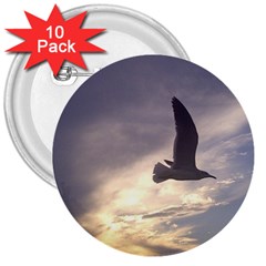 Seagull 1 3  Buttons (10 Pack)  by Jamboo