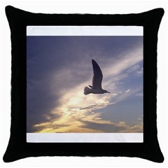 Seagull 1 Throw Pillow Cases (black) by Jamboo