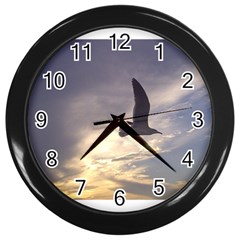 Seagull 1 Wall Clocks (black) by Jamboo