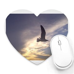 Seagull 1 Heart Mousepads by Jamboo