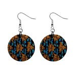 Blue brown texture			1  Button Earrings Front