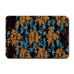 Blue Brown Texture			small Doormat by LalyLauraFLM