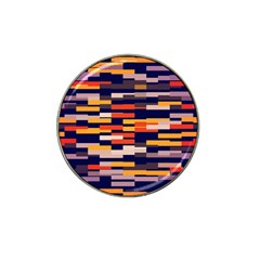 Rectangles In Retro Colors			hat Clip Ball Marker by LalyLauraFLM