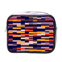 Rectangles In Retro Colors			mini Toiletries Bag (one Side) by LalyLauraFLM