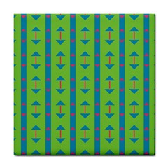 Arrows And Stripes Pattern			tile Coaster by LalyLauraFLM