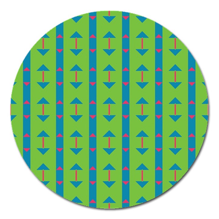 Arrows and stripes pattern			Magnet 5  (Round)